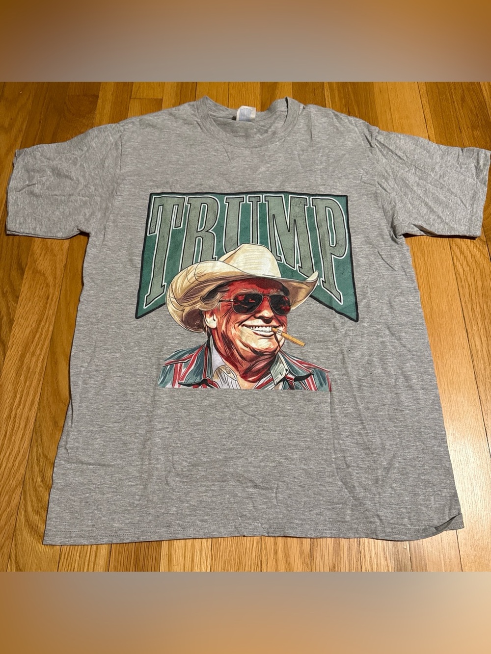 Graphic Trump Short Sleeve Tee size medium unisex western cowboy maga